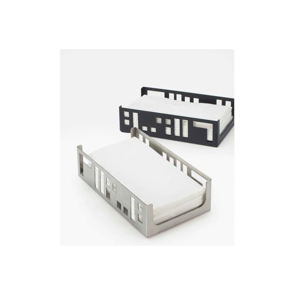 Cal-Mil Cal-Mil Squared 4" x 8" Napkin Holder 9-1/4"W x 5-1/8"D x 2-1/2"H Stainless Steel 1606-55 - main